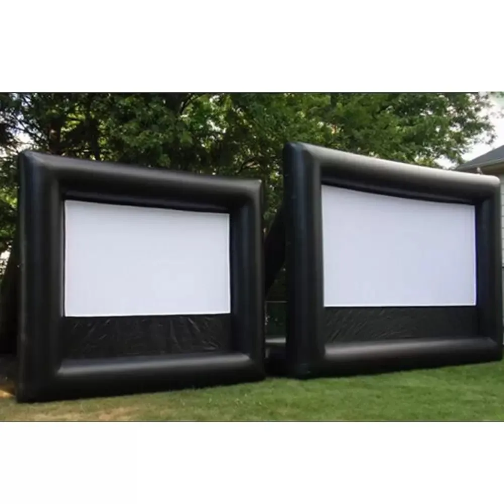 Touring 10x8m grand écran de cinéma gonflable extérieur écrans de cinéma de projection arrière à vendre décoration de ballon à air jouets publicité sportive