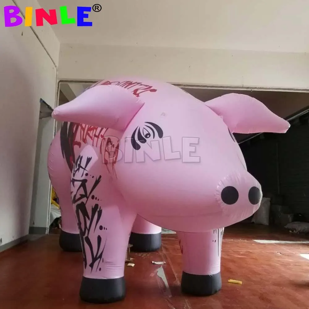 Colorful Printed Giant Inflatable Pig Balloon Perfect For Mondetta