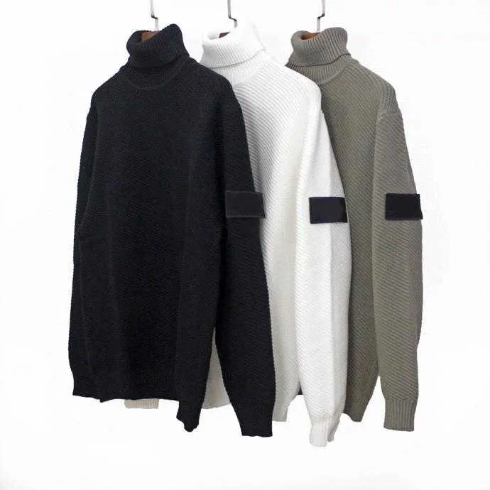 Designer Autumn topstoney stone women men sweater island company man top CP Hip Hop High collar Long Pullovers Sleeve sweaters Clothes