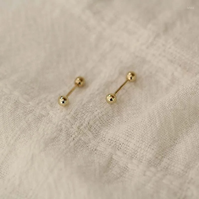 Stud Earrings CMajor 9K Solid Gold Earring Fashion Personality Temperament Classic Ball Shape Minimal Simple Gift For Women