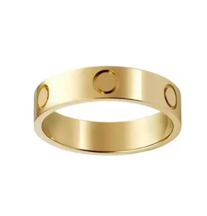 Anel de parafuso de amor anéis masculinos clássico masculino titânio designer de aço para mulheres presentes de luxo mulher menina ouro prata rosa ouro 5mm jewlery saco de pó