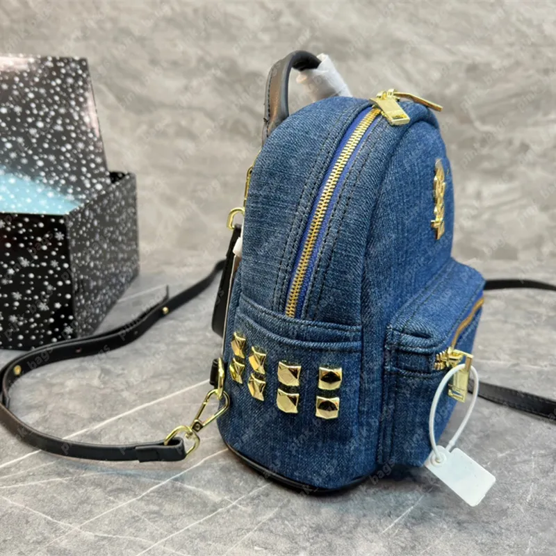 Kvinnor ryggs￤ck mini denim v￤ska kvinnor sm￥ vintage pack designers kvinna duk ryggs￤ck handv￤skor purses designers v￤skor pl￥nbok handv￤ska 1104