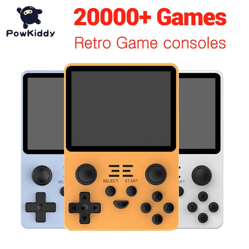 Portable Game Players Powkiddy Rgb20S Retro Console Open Source System 3.5-Inch IPS Screen Handheld Video With 15000 s 221104