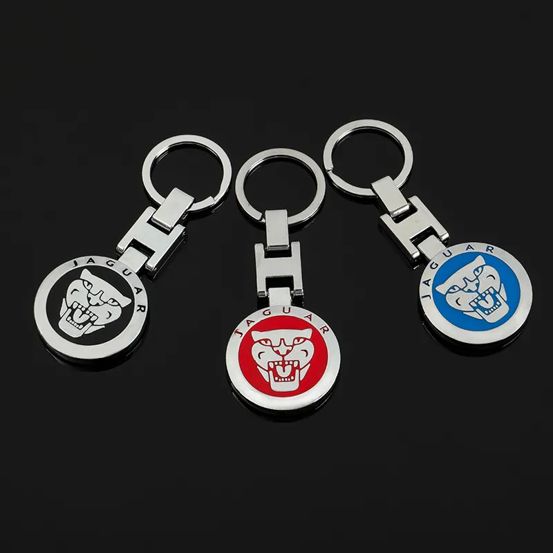 Hoogwaardige dubbelzijdige H buckle Metal auto sleutelring geschikt voor Jaguar Badge Keychain Accessories Men and Women Fashion Pendant