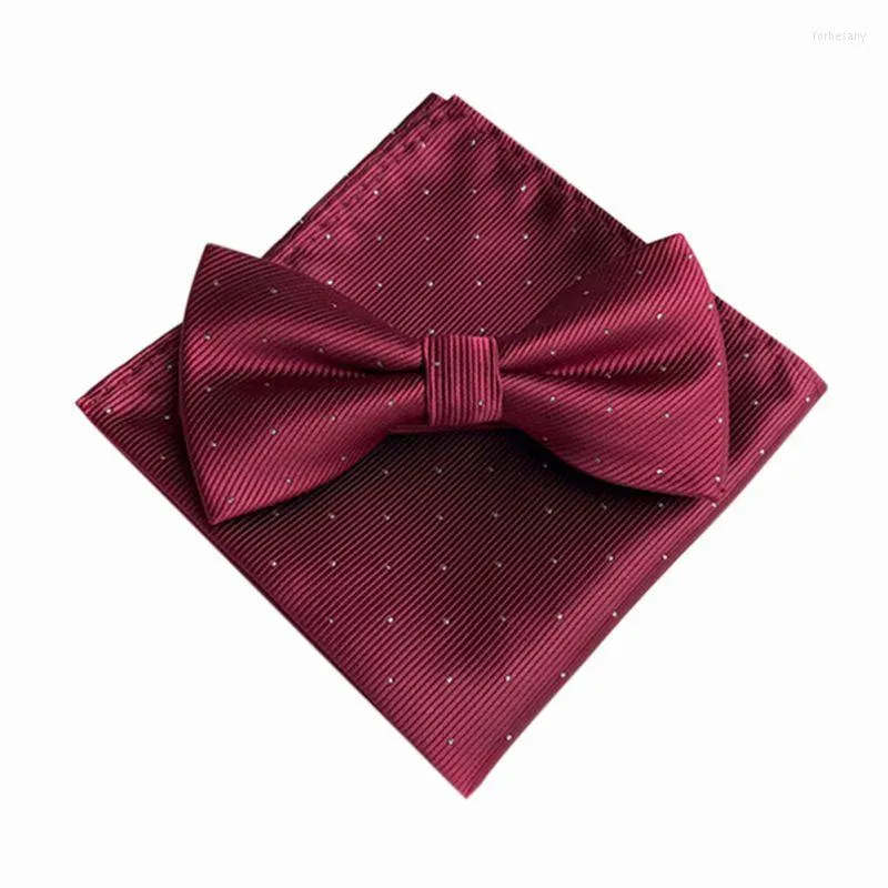 Laço amarra ropalia 7 cor masculino de colorido Gentleman Dots Cravat e Pocket Towel Handkerchief Wedding Party Business T7