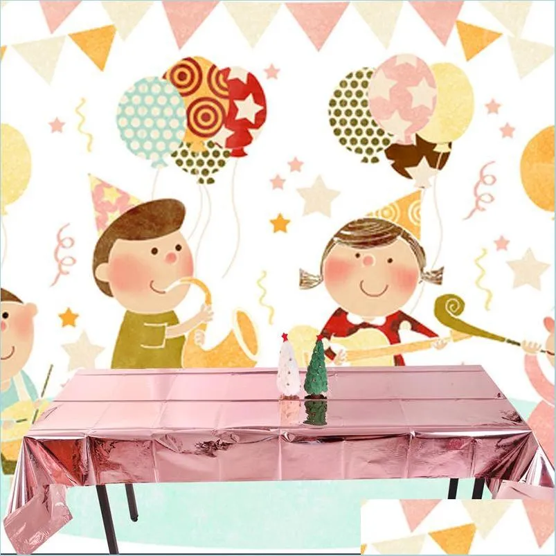 RoseGold/Silver Dot Tablecloth Disposable Dinnerware For Adult Birthday