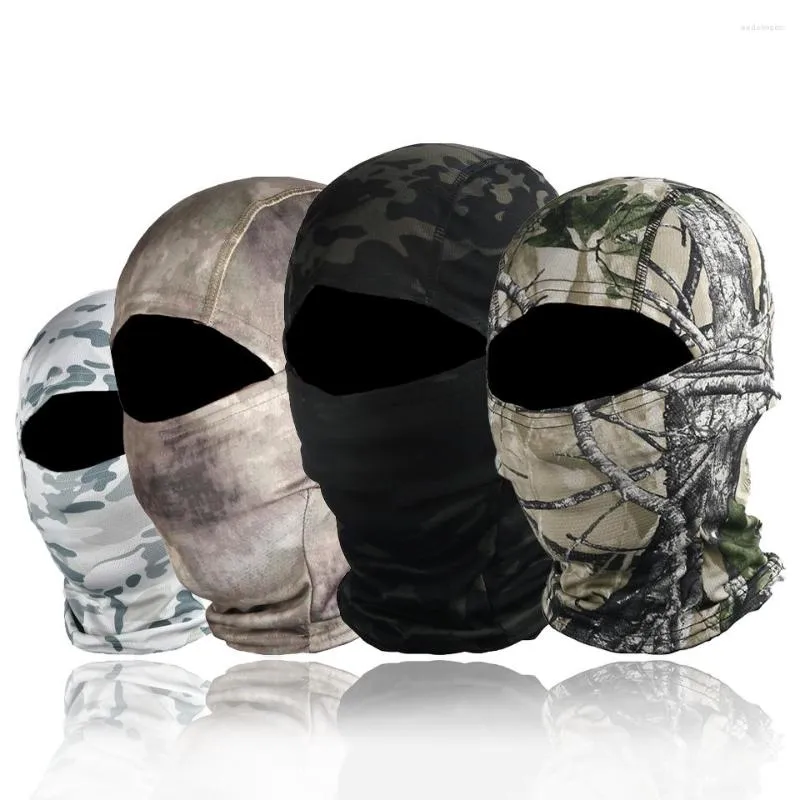 Camuflagem tática de bandanas Balaclava Tampa de máscara facial completa caça de caça rápida Ciclismo Esportes ao ar livre