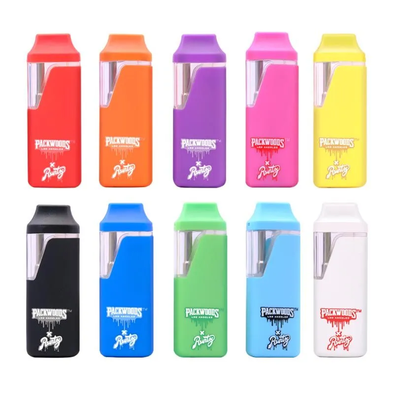 Runtz x Packwoods Disposable vape pens 380mAh E cigarettes Rechargeable Battery Empty Vape Pen 1ml Vaporizer with Packing