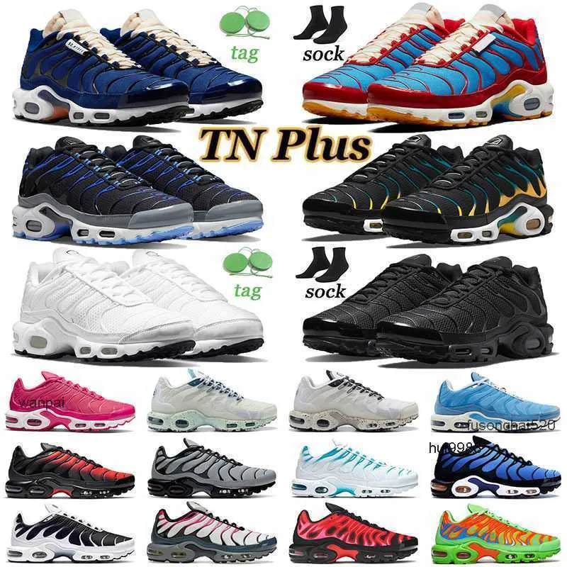 2023 Designer TN plus hardloopschoenen voor mannen Dames Trainers Running Club 3d Black Geel Universiteit Blue Oreo Gefokte Terrascape Spray Paint Tnsjordon Jordab