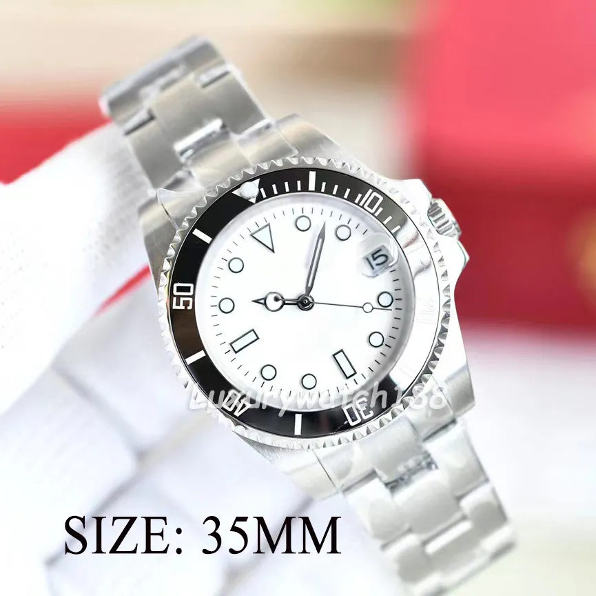 Zegarek damski męskie zegarek automatyczne zegarki mechaniczne projektant rozmiar 35 mm wybieranie Luminous 904L ze stali nierdzewnej szafir szklany Wodoodporny luksusowe zegarki Orologio. OGLĄDAĆ