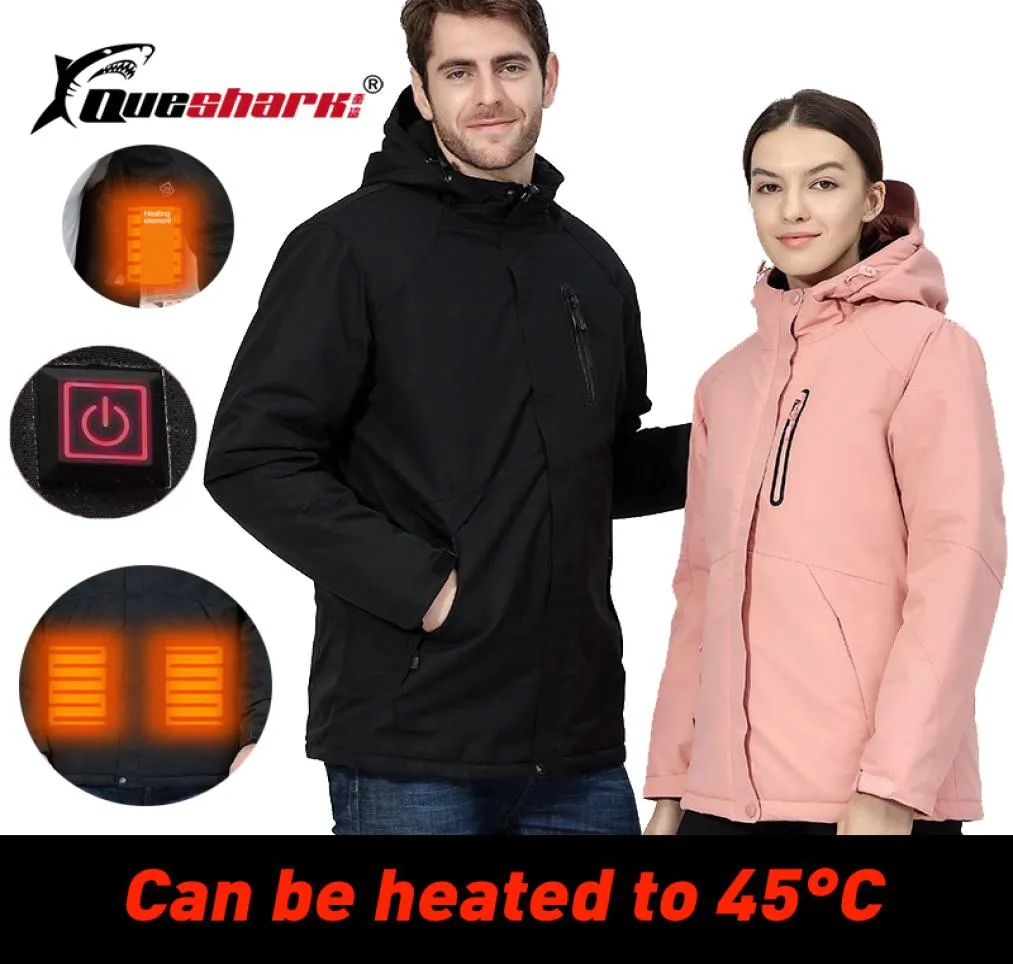 Skiing Jackets Men Women USB Heated Ski Jacket Winter Warm Fleece