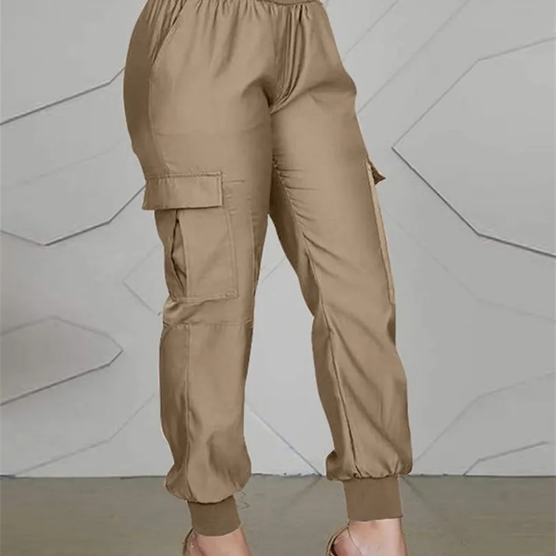 Kvinnors byxor capris arbete ol ￶vergripande kvinnor avslappnad solid pant zanzea vintage elastisk midja blyerts byxor mode mode semester pantalon palazzo rov 221103