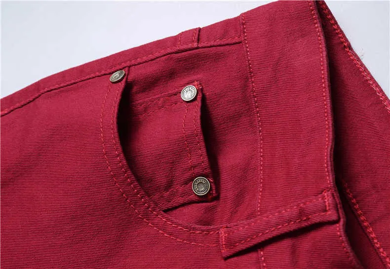 2022 nya Khaki Jeans för män Klassisk stil Affärsmode Enfärgad Stretch Raka jeansbyxor Byxor av manligt märke_voghion.com