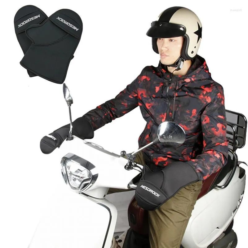 Cykelhandskar Motorcykelstyret Vindtätt vattentät varm Neopren Grip Hand täcker Muffar varmare skyddande motorcykel för vintern