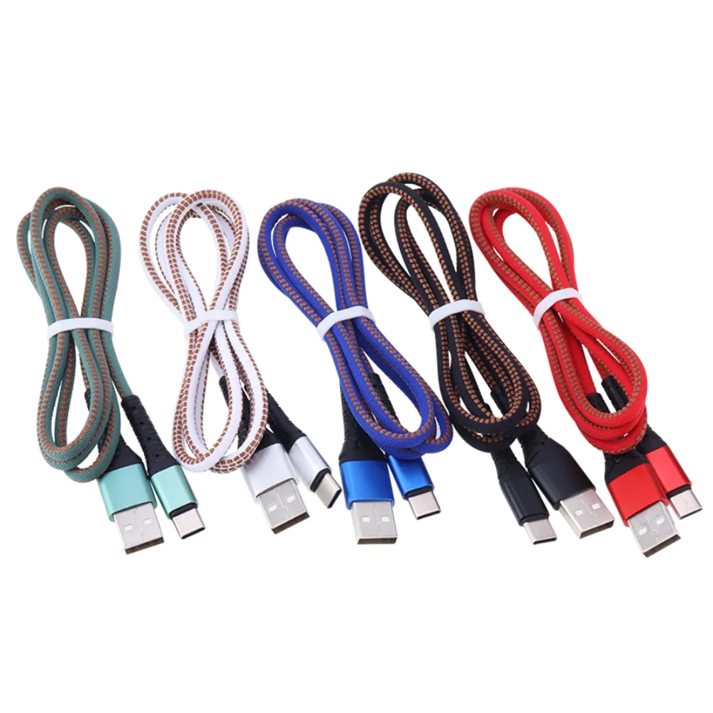 MICRO USB TYPE C KABELS 1M SNEL LADING KABEL Android Telefoon Oplaad Gegevens Synchronisatie Nabel voor Xiaomi Huawei LG HTC