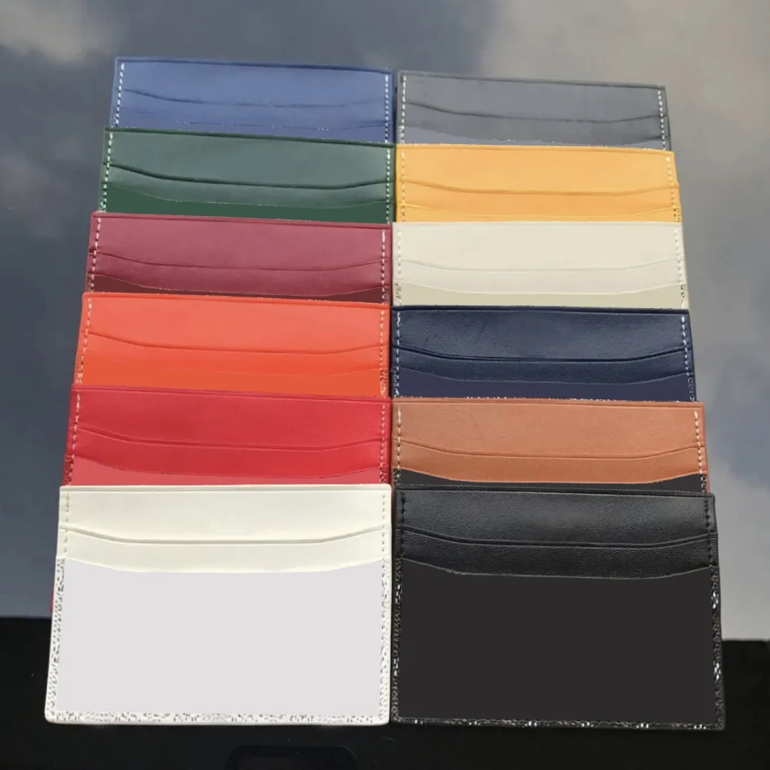 Lyxdesigners kortinnehavare med box mode plånböcker kvinnor handväska mikrofiber läder dubbelsidiga kreditkort högkvalitativa mini plånböcker 5 slots 13 färger hqp5022