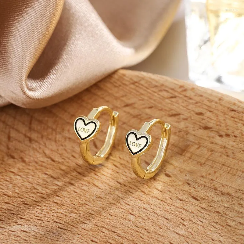 Hoop Earrings For Women Classic Cute Romantic Love Letters Earing Gift Gold-Color Fashion Jewelry Pendientes Accessories Brincos