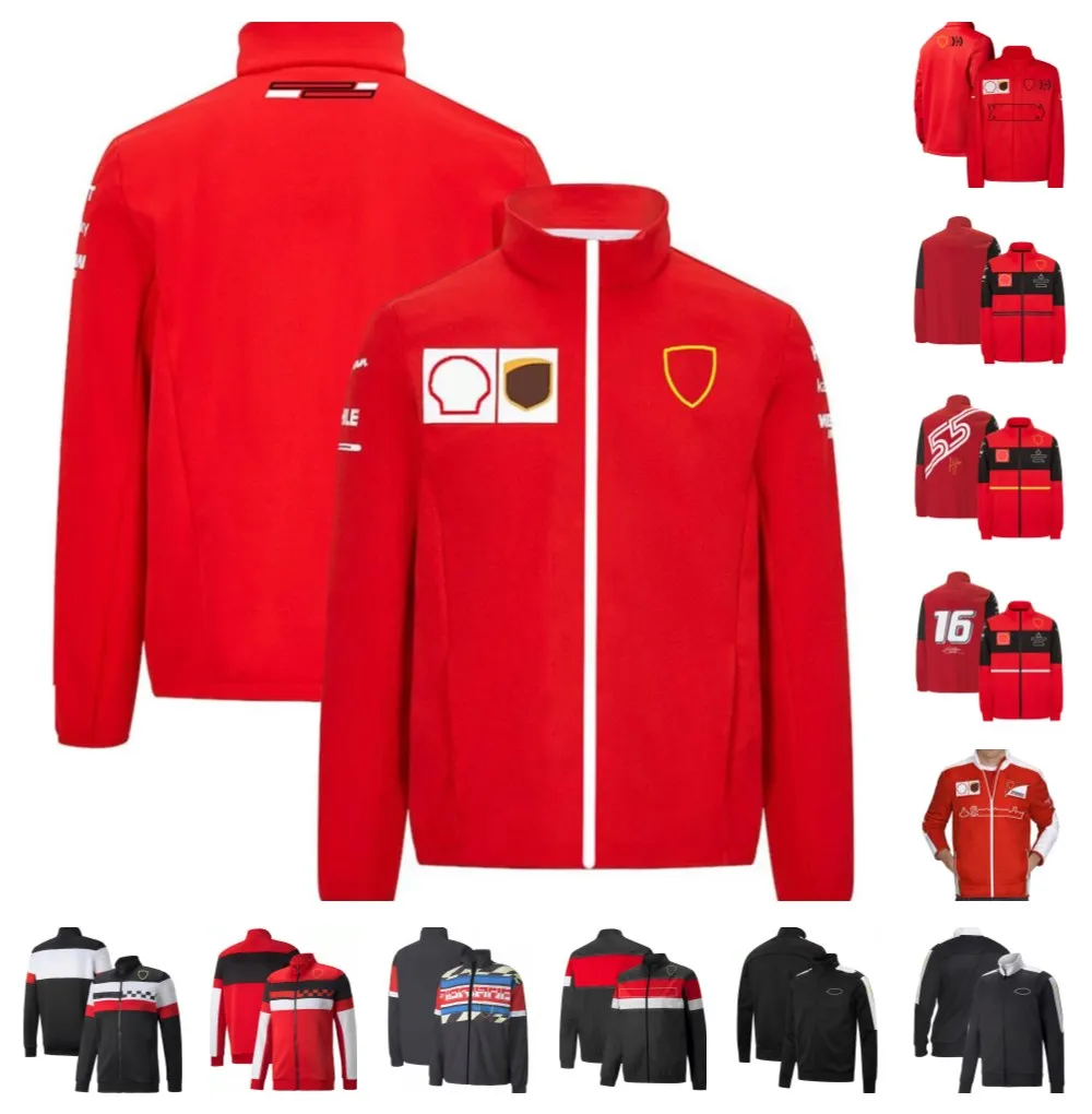 Uniforme de l'équipe F1 pour hommes et femmes, veste chaude à manches longues avec fermeture éclair, pull de course d'automne et d'hiver