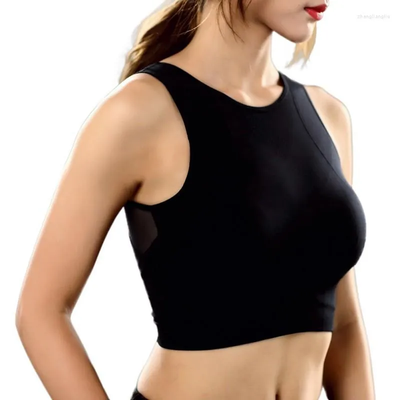 Vêtements de sport respirant sport soutiens-gorge femmes évider rembourré soutien-gorge haut S-2XL course Fitness dessus de yoga