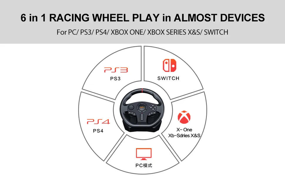 Weiteres Zubehör PXN V900 Gaming Lenkrad Volante PC Racing Für PS3