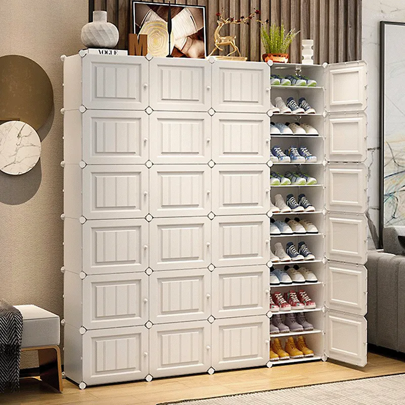 Zapatero Modular Simple para almacenamiento de ropa, armario de plástico,  gran capacidad, organizador de pasillo, armario, ahorrador de espacio