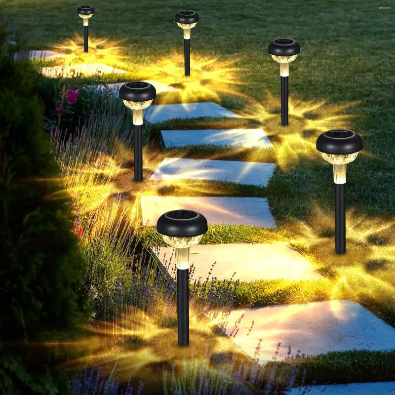 6st Lawn Lamp utomhusvattentät trädgårdsdekor för paviljong gård landskap begravda lampor lampor laddningsbara