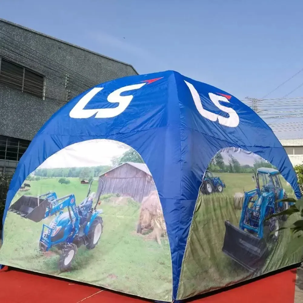 Jätte uppblåsbart evenemangstält med utskrifter gummibåtar Dome Tent Spider Party Tents Trade Show Kiosk för reklam