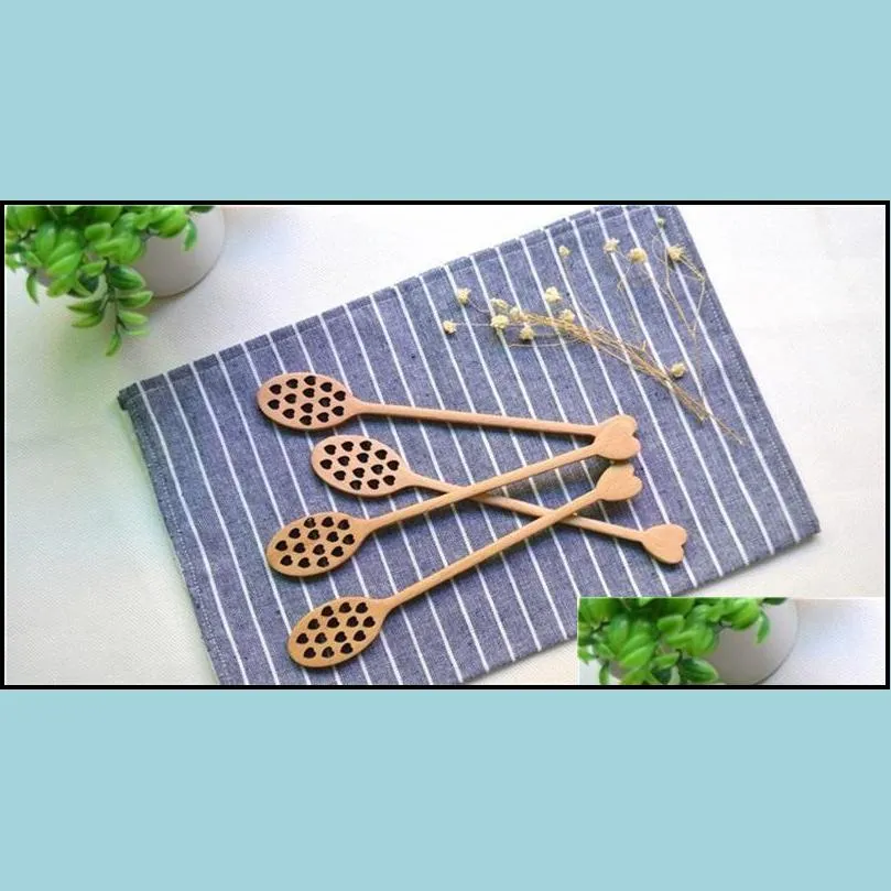 honey stirred spoon tableware creative heart shape wooden handle ladle for home kitchen tools flatware accessory 3 59xh ff