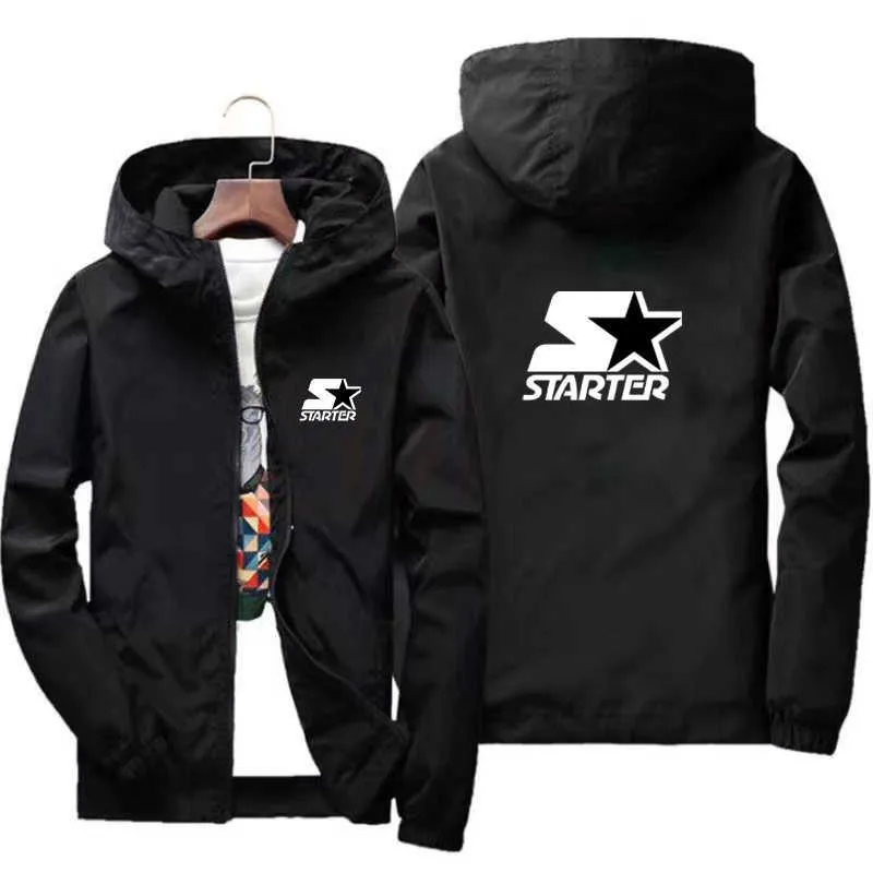 Jackets startmärke Spring Autumn Hoodies Herrens sportkläder Casual Hooded Quick Dry Fashion vandring Militär plus storlekar-7x Y2211