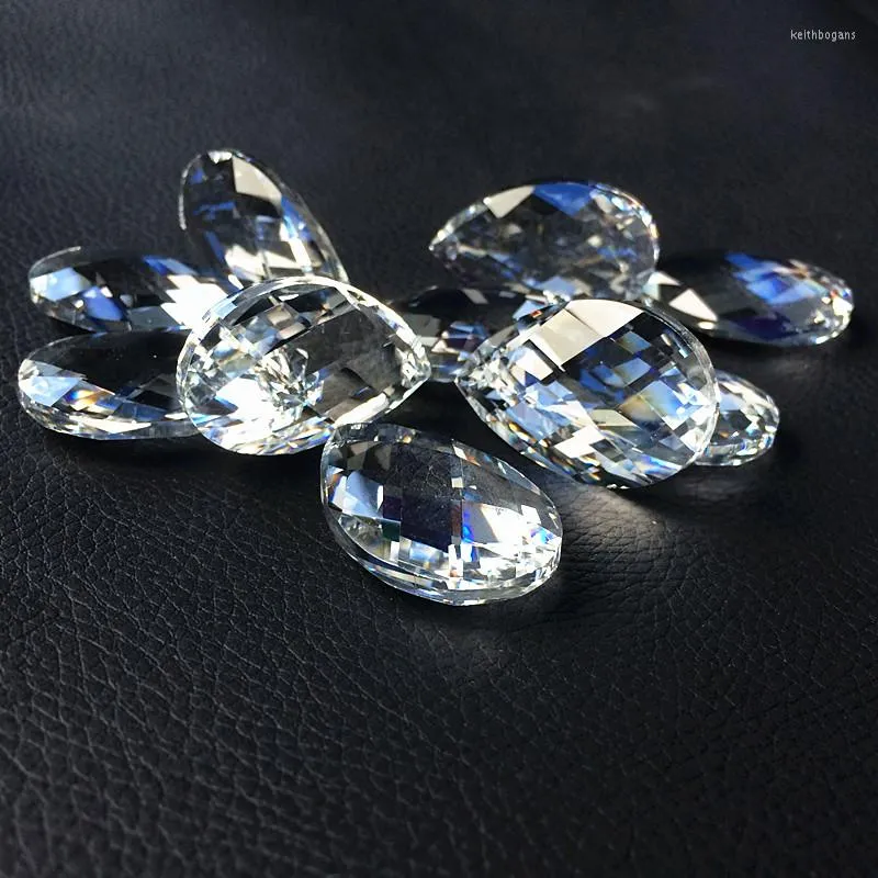 Chandelier Crystal Top Quality 380pcs 38mm Clear Color Glass Faceted Pendants For Parts DIY Curtain Free Rings