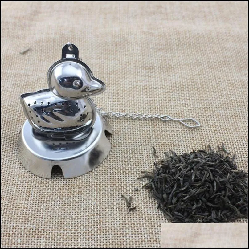 stainless steel tea strainer heat resisting duck fish bird geometric shape teas filter for kitchen tool 4 15zy ff