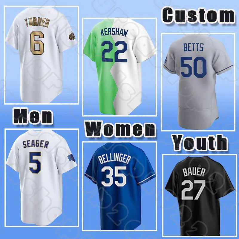 Freddie Freeman Baseball Julio Urias Maillots Los Trea Turner Angeles Mookie Betts Dodgers Justin Turner Chris Taylor Max Muncy Dustin May Clayton Kershaw Will Smith