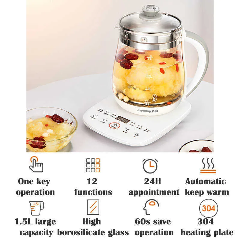 220V Health Pot Household Multifunctional Glass Electric Kettle Flower  Teapot Tea Pot 1.8L