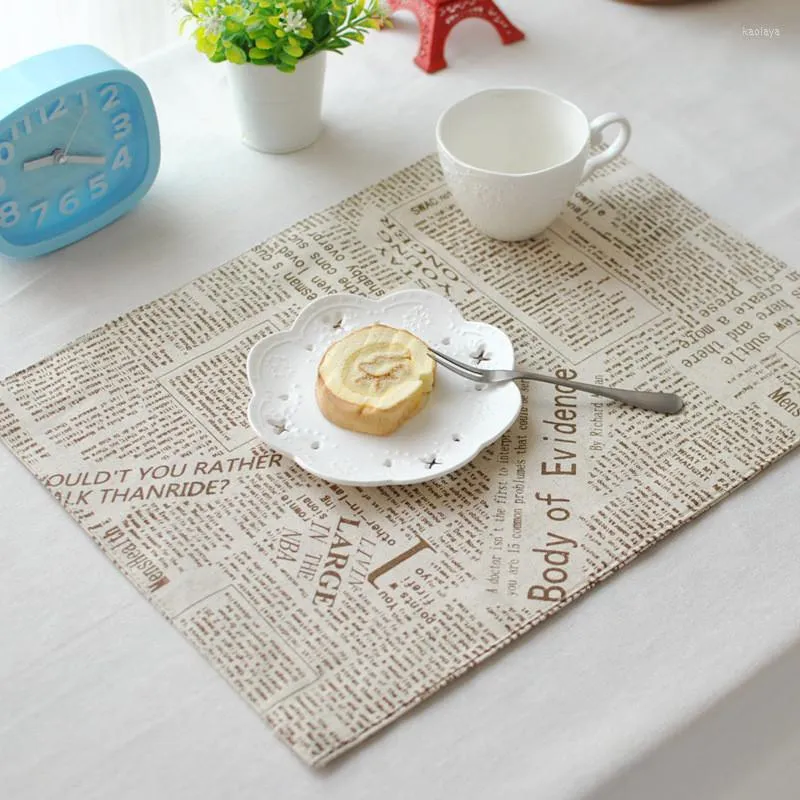 Artisanal Kitchen Co. Placemats Alphabet Design Modern Table Mats For