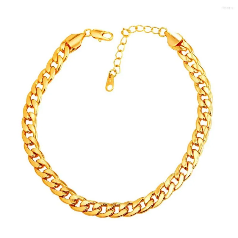 Anklets Collare Anklet Summer Jewelry Foot Bracelet On The Leg Gold Color Cheville Link Chain Bracelets For Women A977