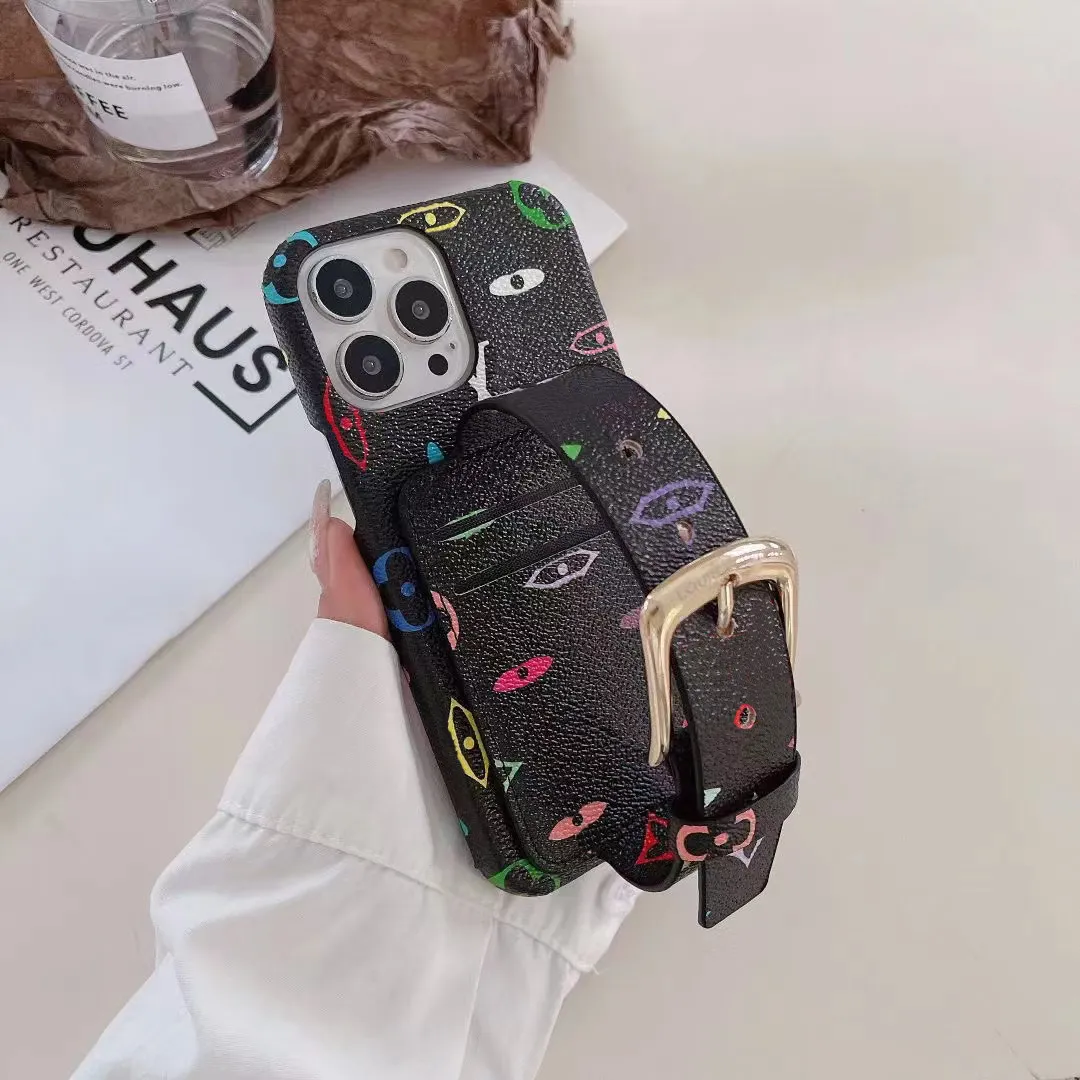 디자이너 Doubleg Phone Case for iPhone 15 14 13 Pro Max Leather Kickstand Hi 품질 지갑 18 17 16 15Pro 14Pro 13Pro 12 11 X XS 7 8 Plus 로고 박스 포장.