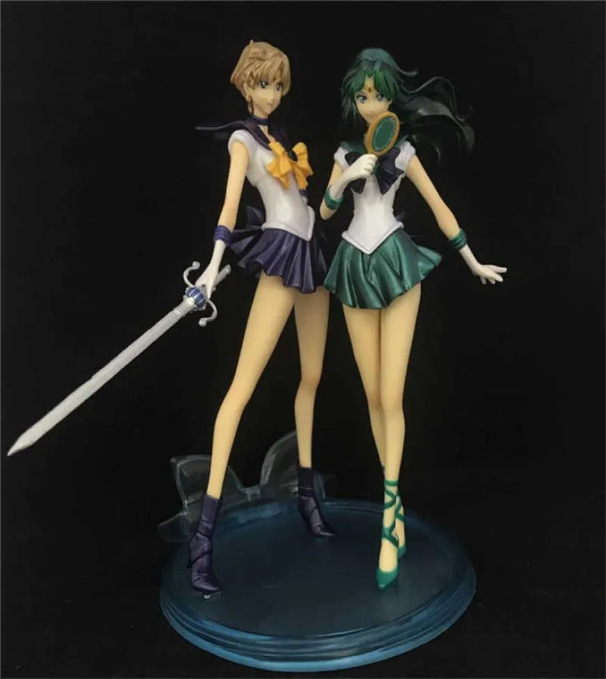 New 21 Cm Anime Cartoon Sailor Moon FZERO Uranus Neptune Action Figures