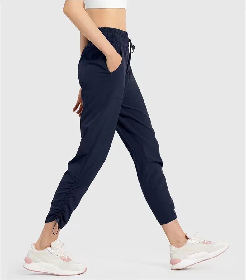 LL Women Yoga Ninth Pants Push Fitness Jogging sweatpants Soft High Waist Hip Lift Elastic Casual Pants L200106