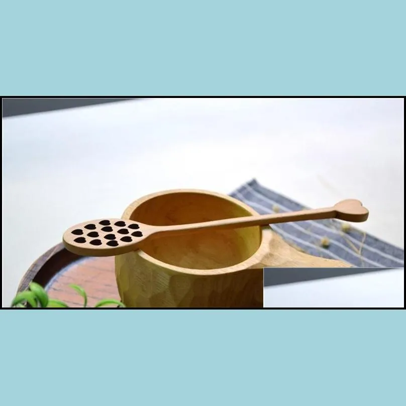 honey stirred spoon tableware creative heart shape wooden handle ladle for home kitchen tools flatware accessory 3 59xh ff