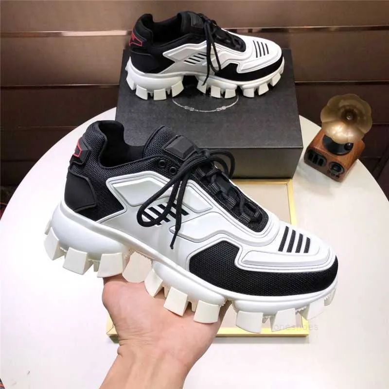 Suitureys Designer Brand أحذية عارضة 19FW Symphony Black White Sneakers Series Series Series Lates P Cloudbust Thunder Rubber Low Maut