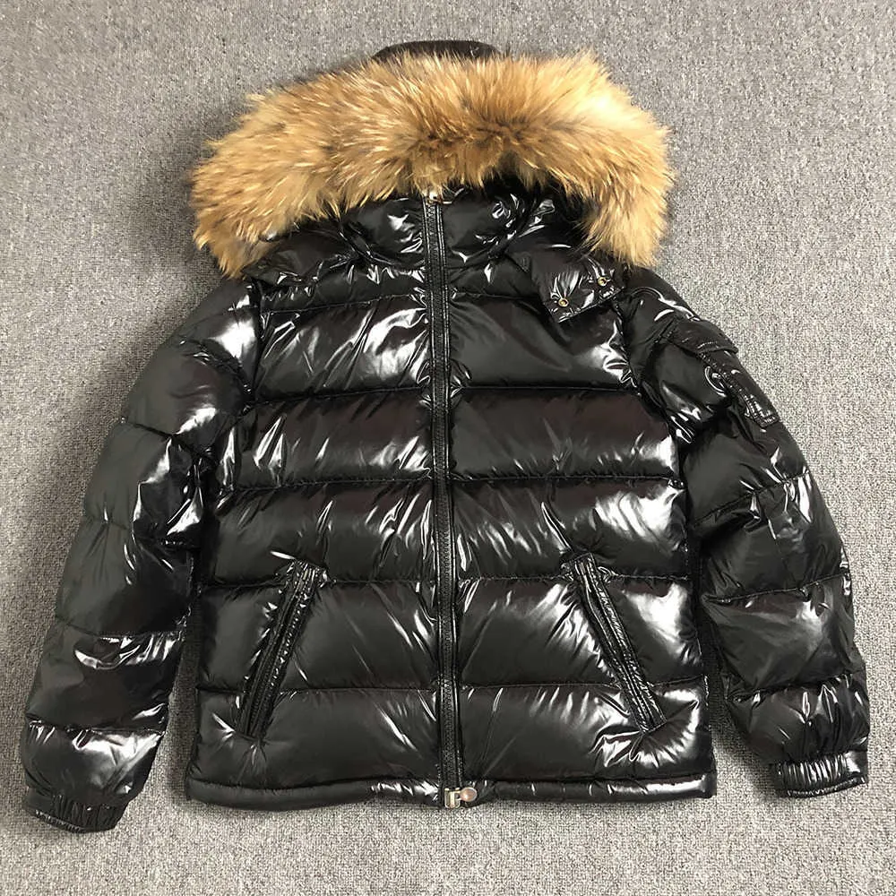 Cappotto in pelliccia di procione con cerniera nero invernale stile britannico da uomo piumino cappuccio classico mantieni caldo Parka spesso da uomo S-XXXL