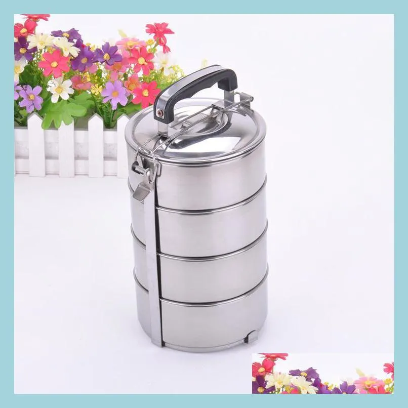 с коробками Bento Bead Gange Gange Grate Antainless Round Steel Vacuum Lunch Lanch Lunch Box