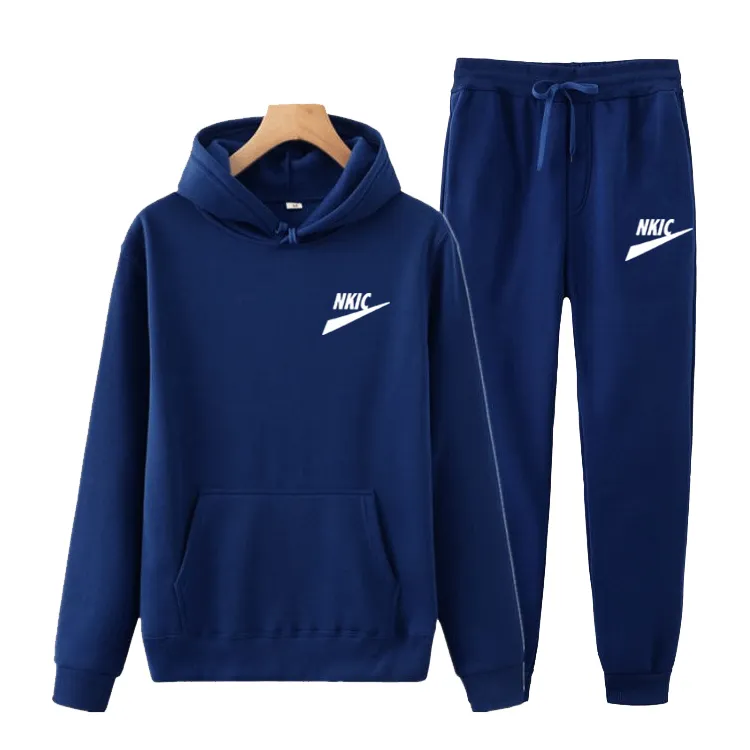 Nieuw merk heren tracksuits mannen casual sets solide kleur lente herfst heren hoodies broek tweedelige tracksuit trendy sportkleding capuchonededed