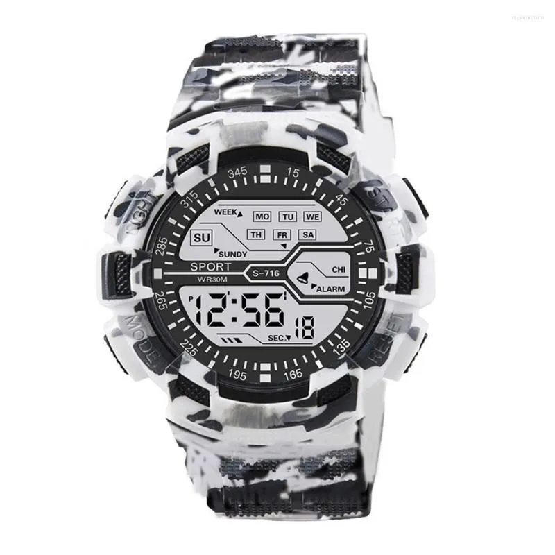 Orologi da polso Semplice ed elegante Moda Impermeabile Ragazzo da uomo Lcd Cronometro digitale Data Orologio da polso sportivo in gomma Regalo creativo Reloj