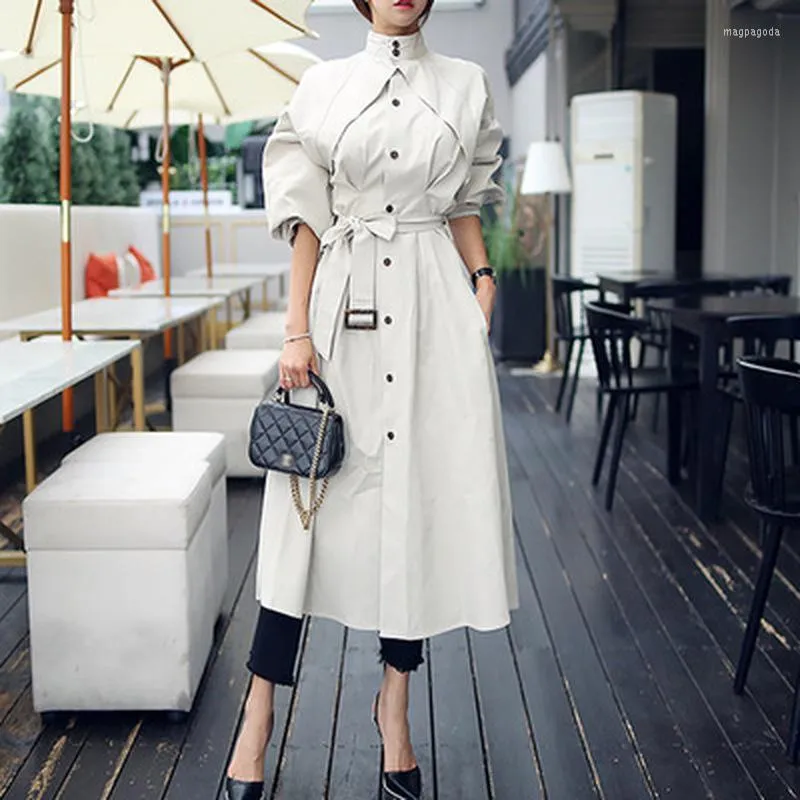 Женские траншеи Coats 2022 Осенние женские модные платья стиль темперамент