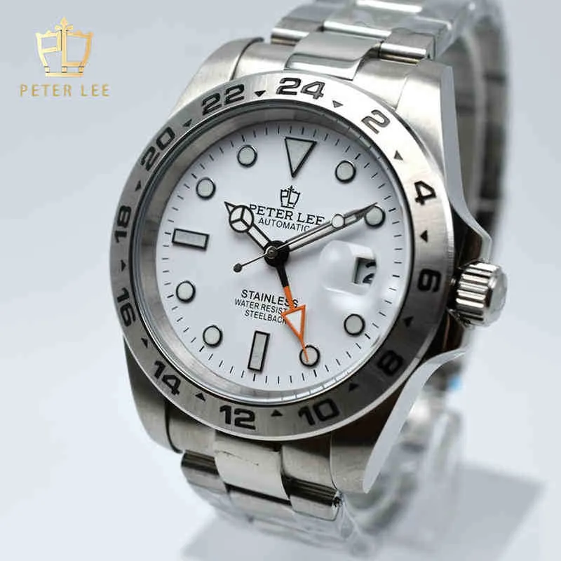 Peter Lee 42mm Rvs Mechanical Automatic Mens Watch Car Date Goes Simple Designers Watches Gifts