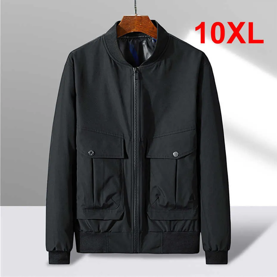 Vestes 10XL 8XL grande taille hommes mode casual Cargo manteaux mâle Baseball veste automne coupe-vent grand Y2211