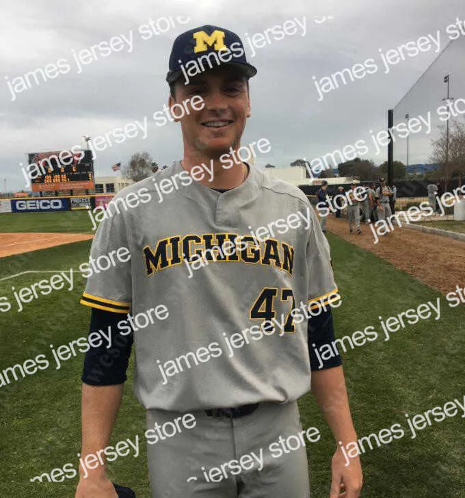 James Baseball Jerseys Michigan Jersey Harrison Salter Blake Beers Steven Hajjar Jacob Denner Isaiah Paige Benjamin Keizer Cameron Weston Angelo Smith