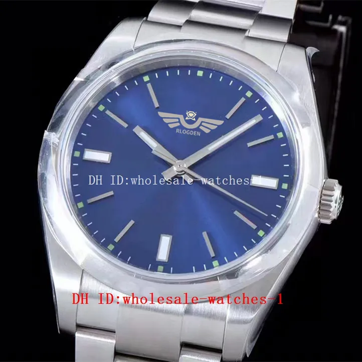 Orologi NR Maker 39mm 114300 126000 Oyster President quadrante blu TH-11,7mm zaffiro Asia 2836 movimento meccanico automatico 904L orologio da uomo orologi da polso da uomo