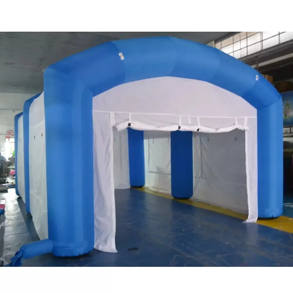 メーカーのデザインオックスフォードインフレータ可能な長方形のテントブルースクエアマーキー結婚式とイベント6x4x3meters